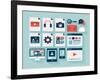 Flat User Interface Icons Set-bloomua-Framed Art Print