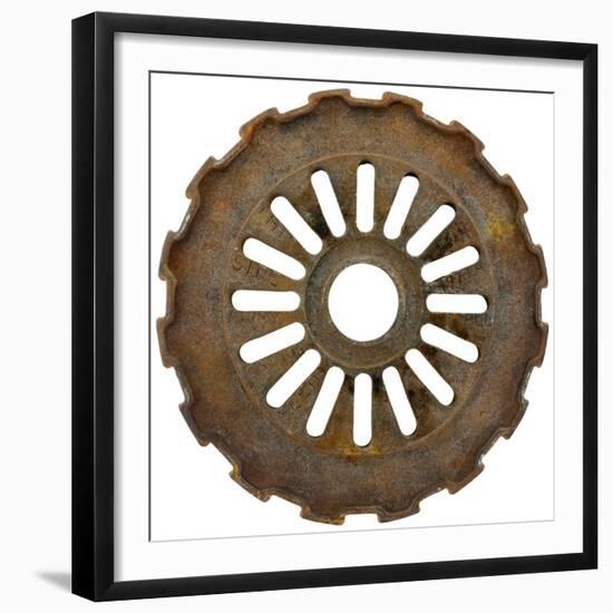 Flat Wide Tooth Gear-Retroplanet-Framed Giclee Print