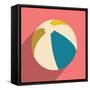 Flat with Shadow Icon and Mobile Application Beach Ball-Anton Gorovits-Framed Stretched Canvas