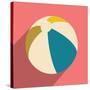 Flat with Shadow Icon and Mobile Application Beach Ball-Anton Gorovits-Stretched Canvas