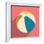 Flat with Shadow Icon and Mobile Application Beach Ball-Anton Gorovits-Framed Art Print