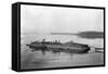 Flatboat on the Mississippi River-null-Framed Stretched Canvas