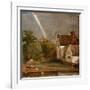 Flatford Lock and Mill (Oil)-John Constable-Framed Giclee Print