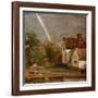 Flatford Lock and Mill (Oil)-John Constable-Framed Giclee Print