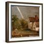 Flatford Lock and Mill (Oil)-John Constable-Framed Giclee Print