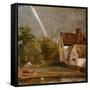 Flatford Lock and Mill (Oil)-John Constable-Framed Stretched Canvas