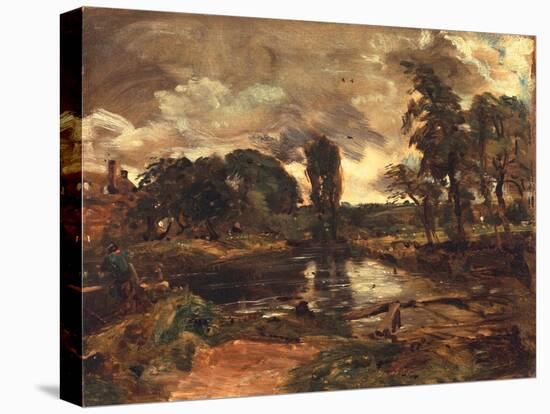 Flatford Mill from the Lock, C.1811-John Constable-Stretched Canvas