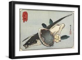 Flathead and Abalone, Early 19th Century-Utagawa Hiroshige-Framed Giclee Print