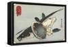 Flathead and Abalone, Early 19th Century-Utagawa Hiroshige-Framed Stretched Canvas