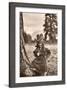 Flathead Childhood - Salish Native Boy - North American Indians-Edward S. Curtis-Framed Art Print