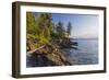 Flathead Lake, Sunrise Light at West Shore State Park Near Lakeside, Montana, USA-Chuck Haney-Framed Photographic Print