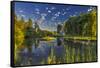 Flathead River Catches Morning Light in the Flathead Valley, Montana-Chuck Haney-Framed Stretched Canvas