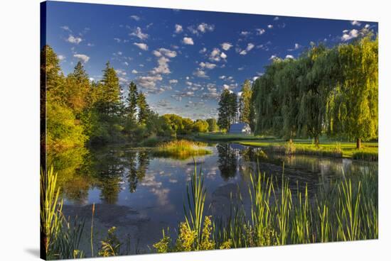 Flathead River Catches Morning Light in the Flathead Valley, Montana-Chuck Haney-Stretched Canvas