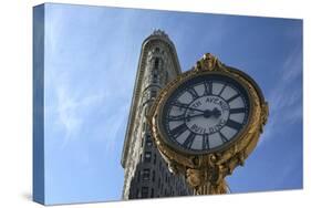 Flatiron and Clock-Robert Goldwitz-Stretched Canvas