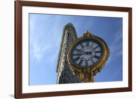 Flatiron and Clock-Robert Goldwitz-Framed Photographic Print