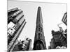 Flatiron Building, 5th Ave, Manhattan, New York, United States, Black and White Photography-Philippe Hugonnard-Mounted Photographic Print