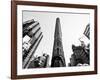 Flatiron Building, 5th Ave, Manhattan, New York, United States, Black and White Photography-Philippe Hugonnard-Framed Photographic Print