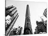 Flatiron Building, 5th Ave, Manhattan, New York, United States, Black and White Photography-Philippe Hugonnard-Stretched Canvas