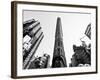 Flatiron Building, 5th Ave, Manhattan, New York, United States, Black and White Photography-Philippe Hugonnard-Framed Photographic Print