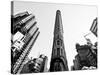 Flatiron Building, 5th Ave, Manhattan, New York, United States, Black and White Photography-Philippe Hugonnard-Stretched Canvas