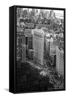 Flatiron Building Aerial-null-Framed Stretched Canvas