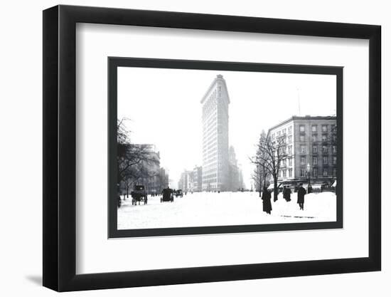 Flatiron Building After Snowstorm-William Henry Jackson-Framed Photo