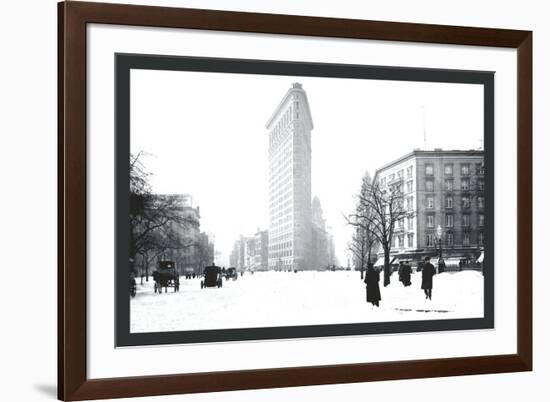 Flatiron Building After Snowstorm-William Henry Jackson-Framed Photo