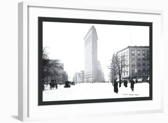 Flatiron Building After Snowstorm-William Henry Jackson-Framed Photo