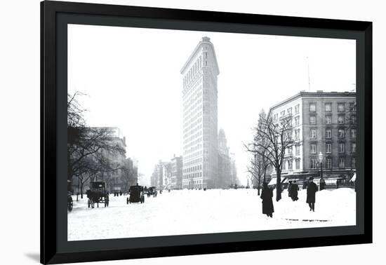 Flatiron Building After Snowstorm-William Henry Jackson-Framed Photo