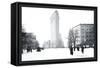 Flatiron Building After Snowstorm-William Henry Jackson-Framed Stretched Canvas
