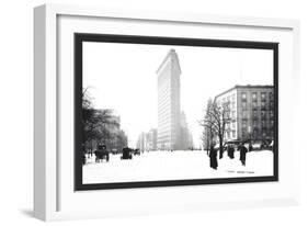 Flatiron Building After Snowstorm-William Henry Jackson-Framed Art Print