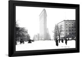 Flatiron Building After Snowstorm-William Henry Jackson-Framed Art Print