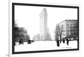 Flatiron Building After Snowstorm-William Henry Jackson-Framed Art Print