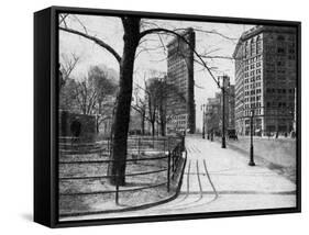 Flatiron Building and Madison Square, New York City, USA, C1930S-Ewing Galloway-Framed Stretched Canvas