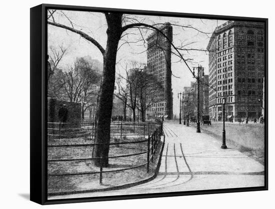 Flatiron Building and Madison Square, New York City, USA, C1930S-Ewing Galloway-Framed Stretched Canvas