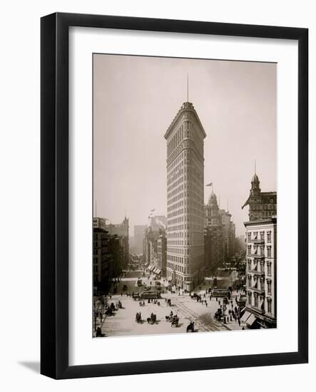 Flatiron Building, Broadway and Fifth Av., New York City-null-Framed Photo