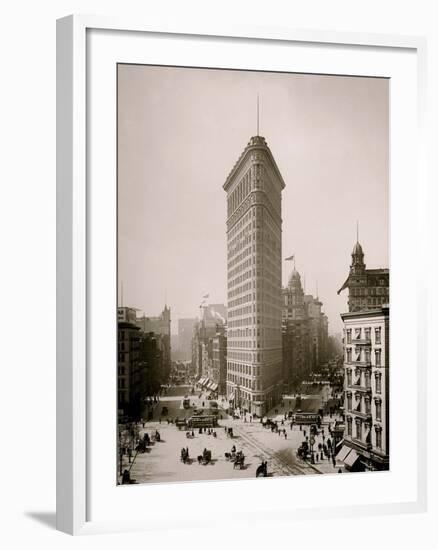 Flatiron Building, Broadway and Fifth Av., New York City-null-Framed Photo