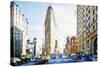 Flatiron Building III - In the Style of Oil Painting-Philippe Hugonnard-Stretched Canvas