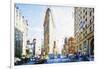 Flatiron Building III - In the Style of Oil Painting-Philippe Hugonnard-Framed Giclee Print