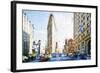 Flatiron Building III - In the Style of Oil Painting-Philippe Hugonnard-Framed Giclee Print