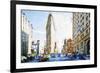 Flatiron Building III - In the Style of Oil Painting-Philippe Hugonnard-Framed Premium Giclee Print
