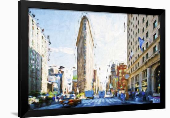 Flatiron Building III - In the Style of Oil Painting-Philippe Hugonnard-Framed Premium Giclee Print