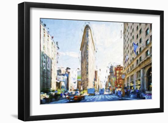 Flatiron Building III - In the Style of Oil Painting-Philippe Hugonnard-Framed Giclee Print