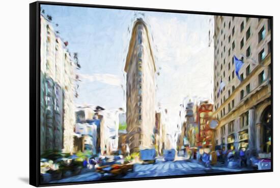 Flatiron Building III - In the Style of Oil Painting-Philippe Hugonnard-Framed Stretched Canvas