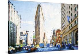 Flatiron Building III - In the Style of Oil Painting-Philippe Hugonnard-Stretched Canvas