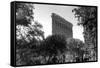 Flatiron Building in NYC Through Reflection in Fountain in Madison Sq. Park-null-Framed Stretched Canvas