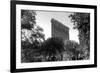 Flatiron Building in NYC Through Reflection in Fountain in Madison Sq. Park-null-Framed Photo