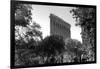 Flatiron Building in NYC Through Reflection in Fountain in Madison Sq. Park-null-Framed Photo