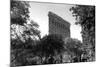 Flatiron Building in NYC Through Reflection in Fountain in Madison Sq. Park-null-Mounted Photo