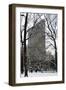 Flatiron Building in Snow-Igor Maloratsky-Framed Art Print